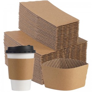 Hot Sell Custom Eco Friendly Recycled Paper Disposable Corrugated Coffee Paper Cups Sleeve